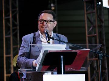 Ronaldo Santini, secretário estadual do Desenvolvimento Rural, representou o Governo do Estado do Rio Grande do Sul na solenidade de abertura da XI Femaçã.